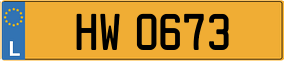 Trailer License Plate